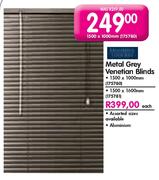 Metal Grey Venetian Blinds-1500x1600mm Each