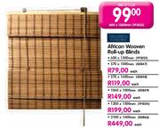 African Wooven Roll-Up Blinds-570x1000mm Each   