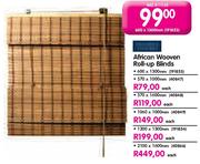 African Wooven Roll-Up Blinds-570x1600mm Each 