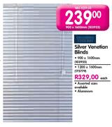 Silver Venetian Blinds-900x1600mm Each