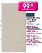 Blackout Coffee Roller Blind-470x900mm Each  
