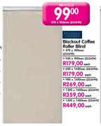 Blackout Coffee Roller Blind-900x1600mm Each