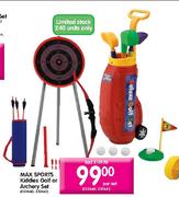 Max Sports Kiddies Golf or Archery Set-Per Set