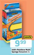 Addis Rainbow Multi Sponge Scourers-5's