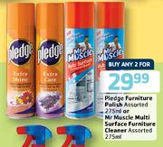 Mr Muscle Multi Surface Furniture Cleaner Assorted-2x275ml