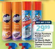 Pledge Furniture Polish Assorted-2x275ml