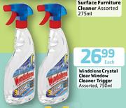 Windolene Crystal Clear Window Cleaner Trigger Assorted-750ml Each