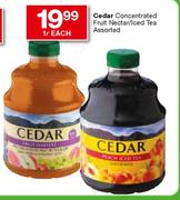 Cedar Concentrated Fruit Nectar/Iced Tea Assorted-1l Each