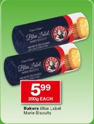 Bakers Blue Label Marie Biscuits-200g Each