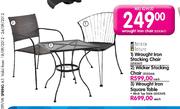 Terrace Leisure Wrought Iron Stacking Chair