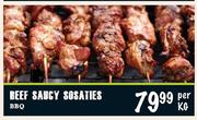 Beef Saucy Sosaties(BBQ)-Per Kg