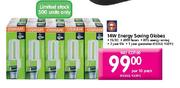 14W Energy Saving Globes-Per 10 Pack