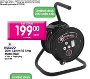 Reelco 20m 1.5mm 16 Amp Metal Reel-Each