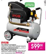 Ryobi 1.1kw Air Compressor-24l Each