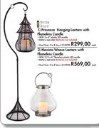 Terrace Leisure Provence Hanging Lantern With Flameless Candle-Each