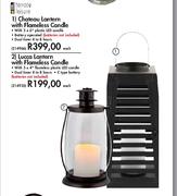Terrace Leisure Chateau Lantern With Flameless Candle