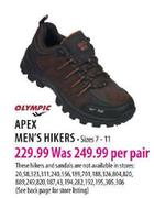 Olympic Apex Men's Hikers (Sizes 7-11)-per pair