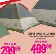 Wedge Dome 4 Plus Tent-245cm x 245cm x 140cm(H)