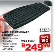 Microsoft Wireless Keyboard & Mouse-DT800