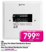CBI Way Pre-Wired Distribution Board Each