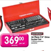 Mastercraft 46 Piece 1/4" Drive Socket Set-Per Set