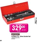 Mastercraft 13 Piece 1/2 Drive Socket Set-Per Set