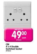 CBI 4x4 Double Switched Socket Each