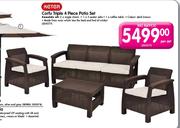 Keter Corfu Triple 4 Piece Patio Set-Per Set