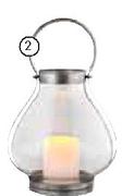 Terrace Leisure Lantern With Frameless Candle