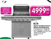 Alva Raptor Stainless Steel 4 Burner Gas Barbeque-Each