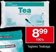 House Brand Tagless Teabags-100's