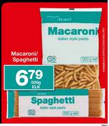 House Brand Macaroni/Spaghetti-500g Each
