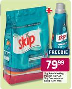Skip Auto Washing Powder-3Kg Plus Skip Concentrated Liquid-400ml Free