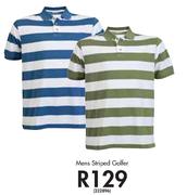 Mens Striped Golfer-232896
