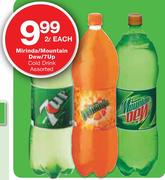 Mirinda/Mountain Dew/7Up Cold Drink-2Ltr Each