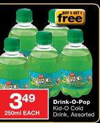 Drink-O-Pop Kid-O Cold Drink Assorted-250ml Each