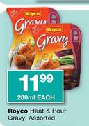Royco Heat & Pour Gravy Assorted-200ml Each