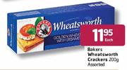 Bakers Wheatsworth Crackers - 200gm Each