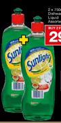 Sunlight Dishwashing Liquid Assorted-2x750ml