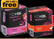 Kotex Ultra Thin Pads Assorted-10/12 Per Pack
