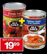 All Gold Diced Tomatoes Assorted-2x410g