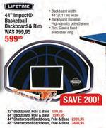 Lifetime 48" Shatterproof  Backboard,Pole & Base