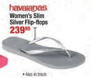 Havaianas Women's Slim Silver Flip-Flops