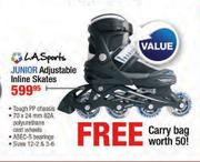 La Sports Junior Adjustable Inline Skates (Size 12-2 & 3-6)