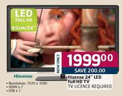Hisence Full HD LED TV-24"(60cm)
