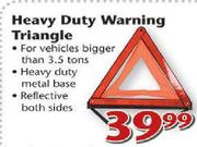Heavy Duty Warning Triangle