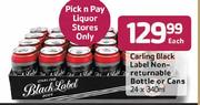 Carling Black Label Non Returnable Bottles Or Cans-24x330ml Each