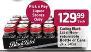 Carling Black Label Non-returnable Bottles or Cans - 24 x 340ml