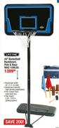 Lifetime 44" Basketball Backboard, Pole & Base 