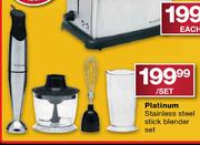 Platinum Stainless Steel Stick Blender Set-Per Set